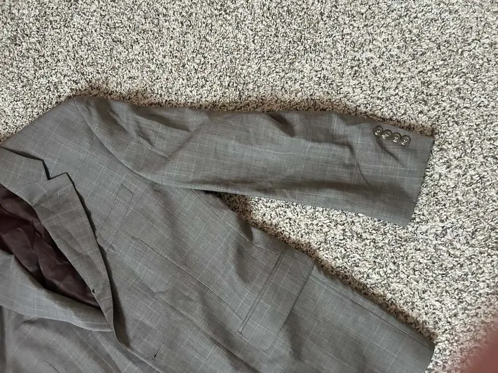 Ralph Lauren Mens Gray Glen Plaid Pure Wool Sport Coat Blazer